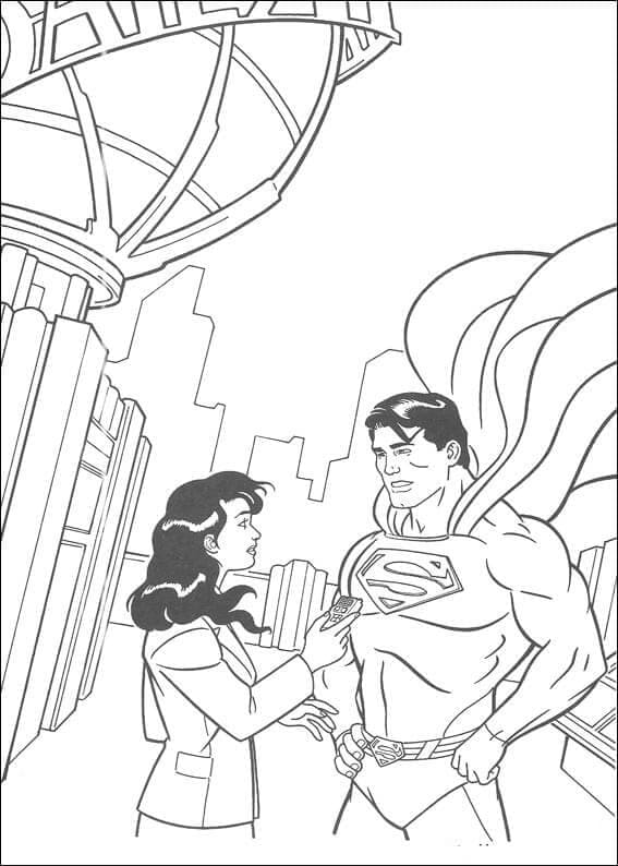 Superman et Lois coloring page