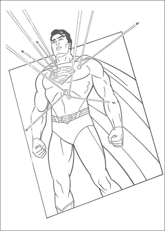 Superman Résistant aux Balles coloring page