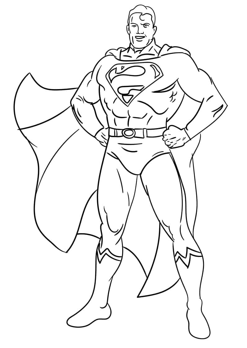 Superman Souriant coloring page