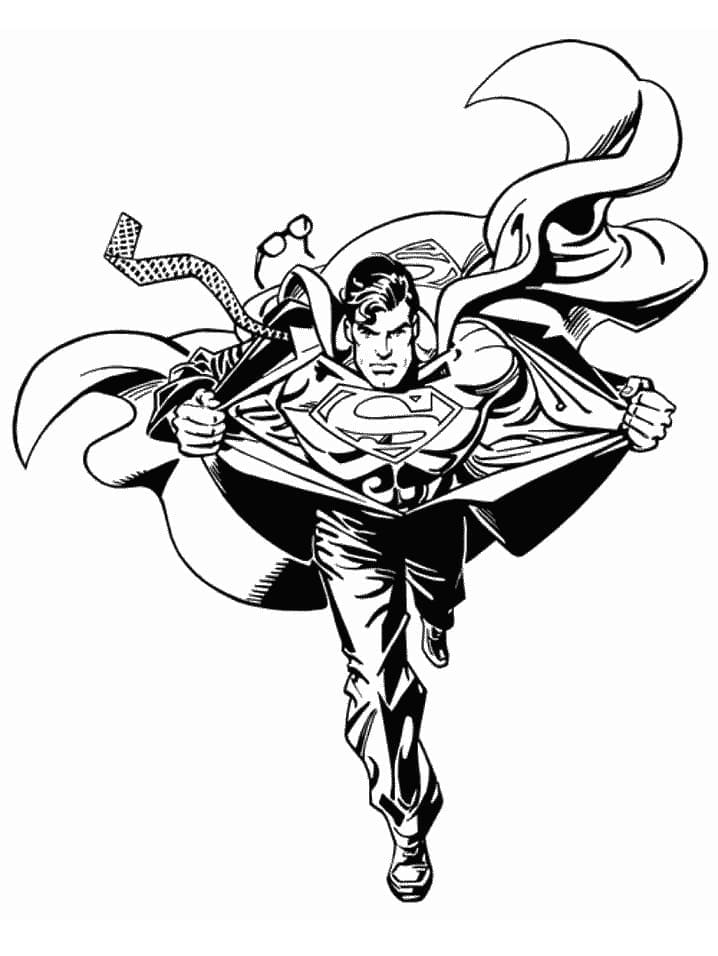Superman Très Fort coloring page