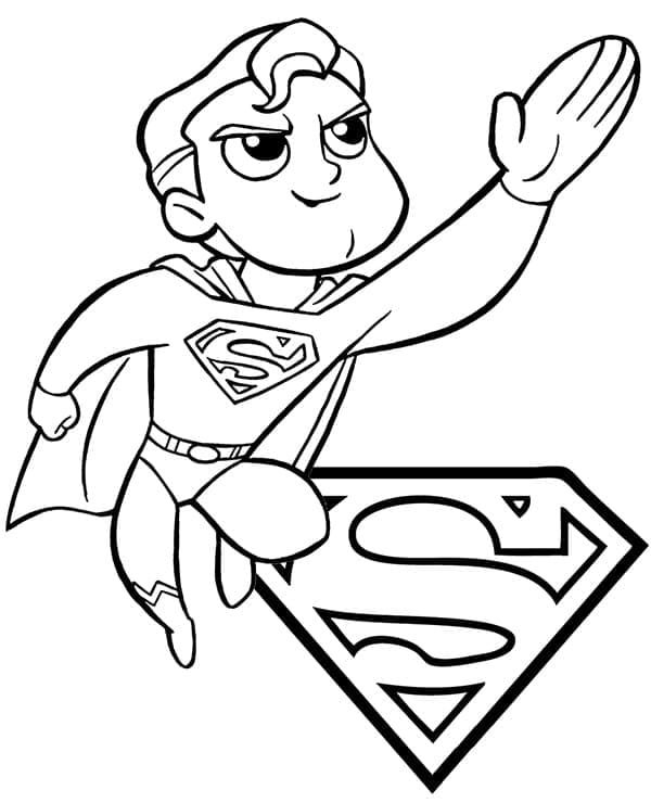 Superman Très Mignon coloring page