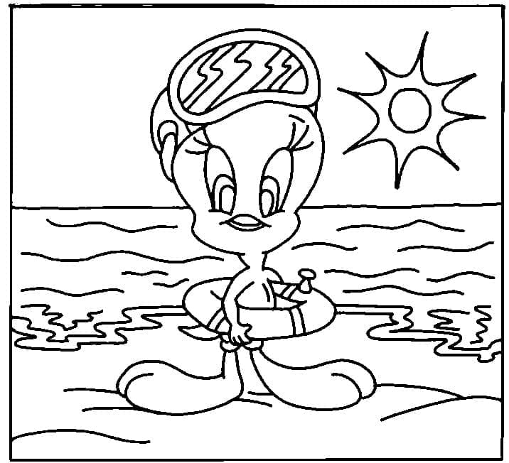 Titi Souriant coloring page