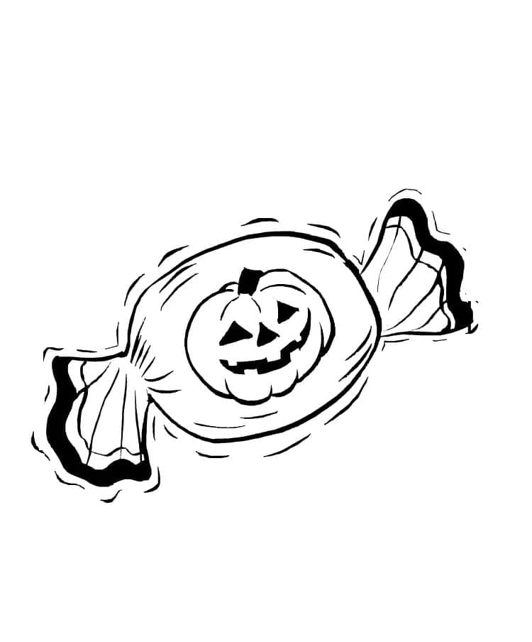 Un Bonbon d’Halloween coloring page