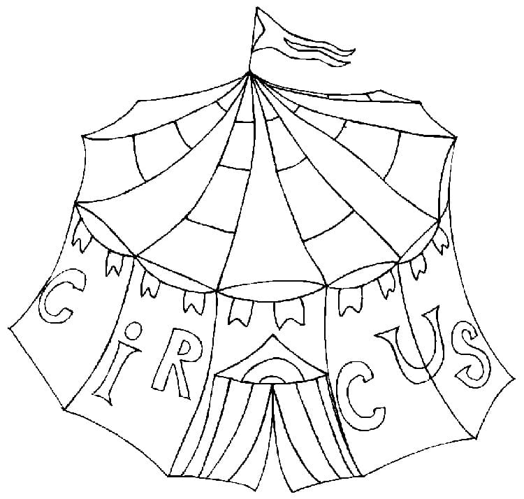 Un Chapiteau de Cirque coloring page