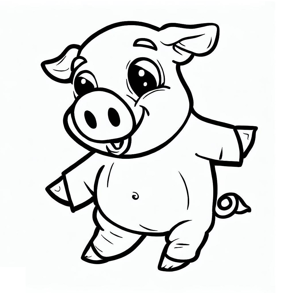 Un Cochon Heureux coloring page