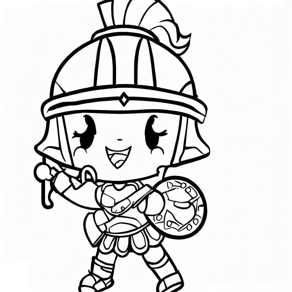 Un Gladiateur Mignon coloring page