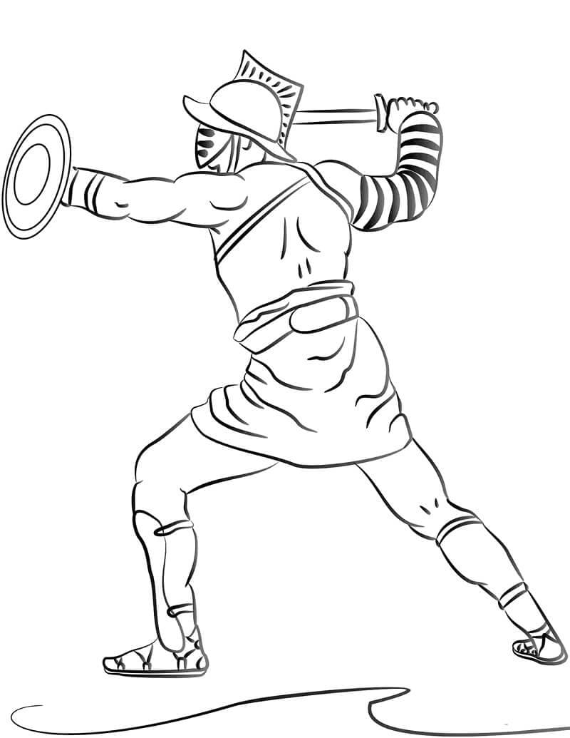 Un Gladiateur coloring page
