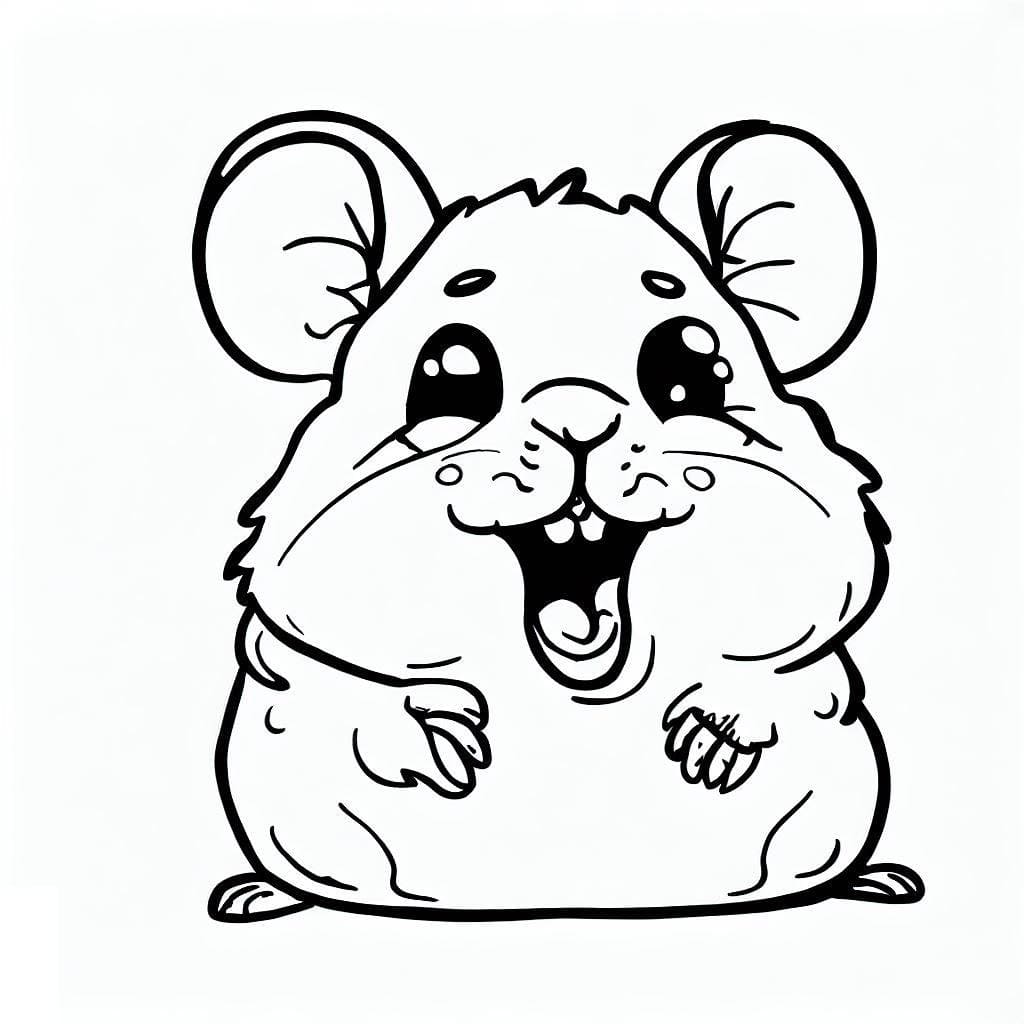 Un Hamster Drôle coloring page