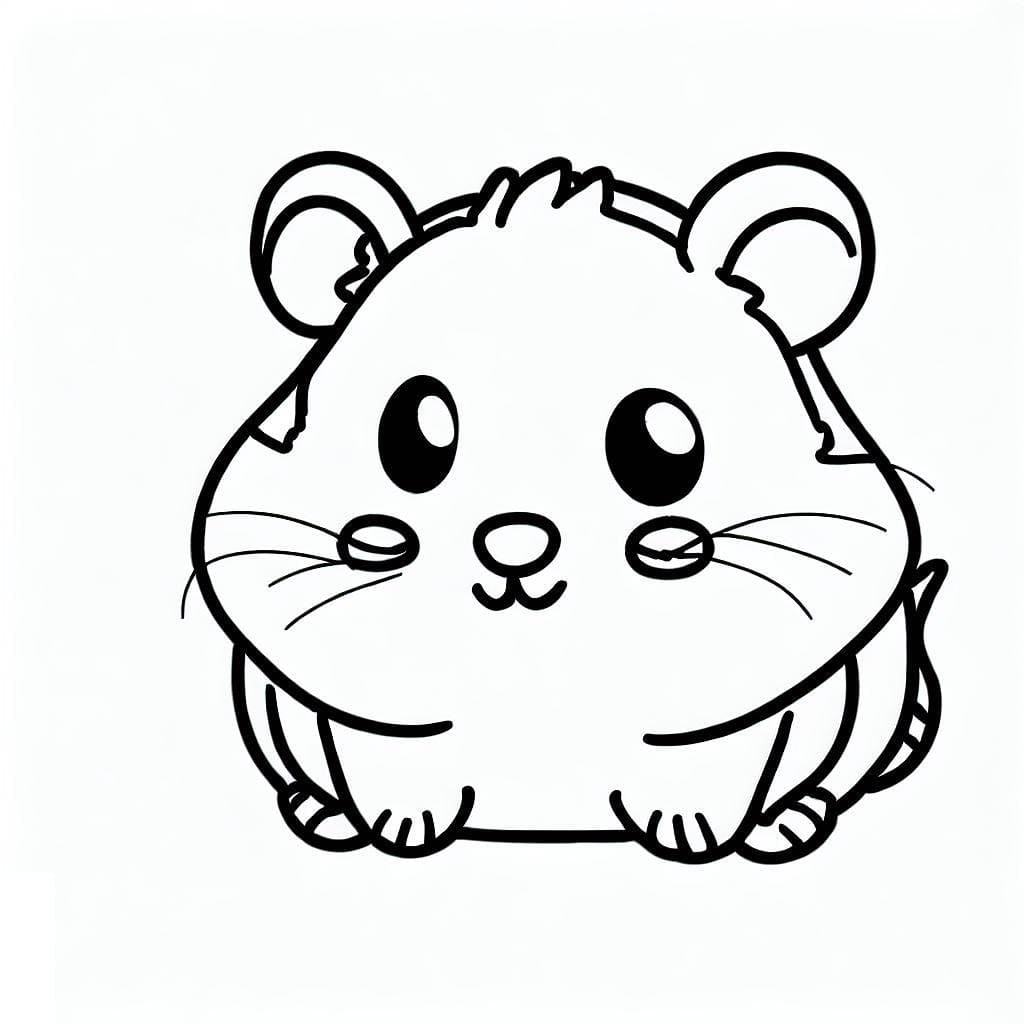 Un Hamster Mignon coloring page