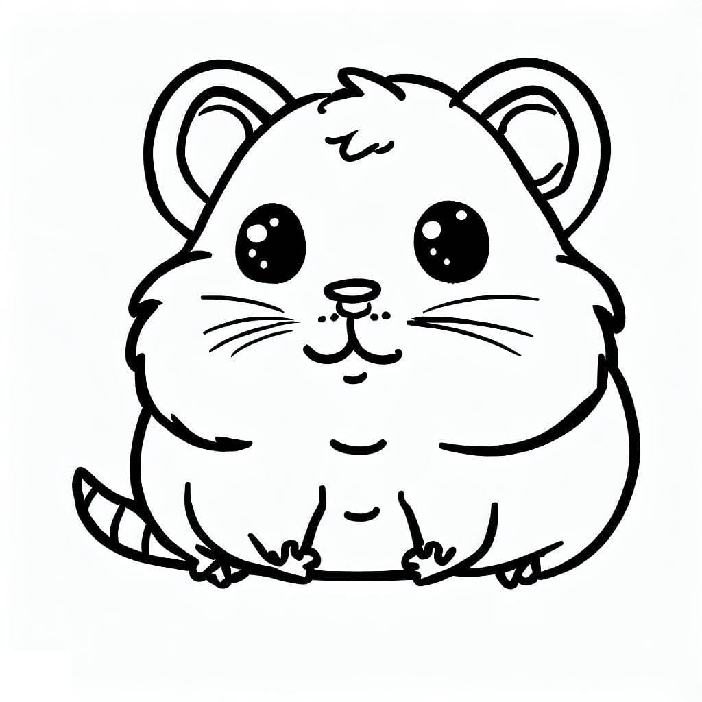 Un Hamster Très Mignon coloring page