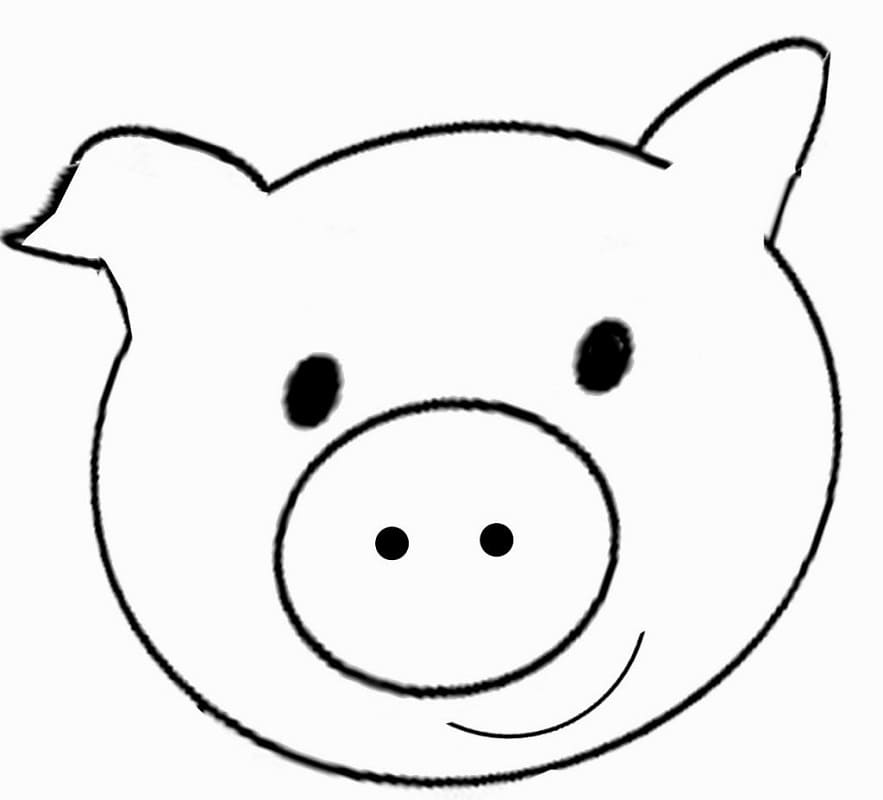 Un Visage de Cochon coloring page