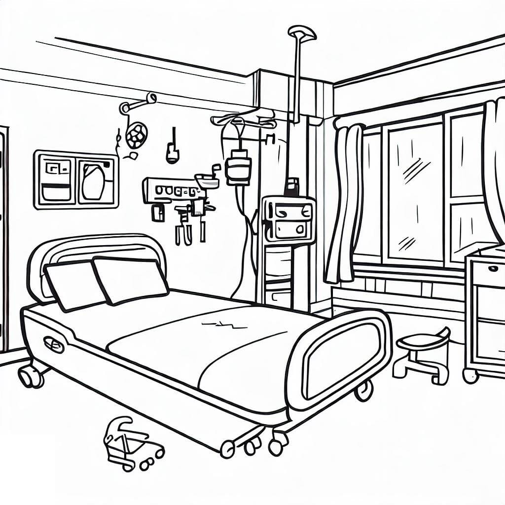 Une Chambre d’Hôpital coloring page