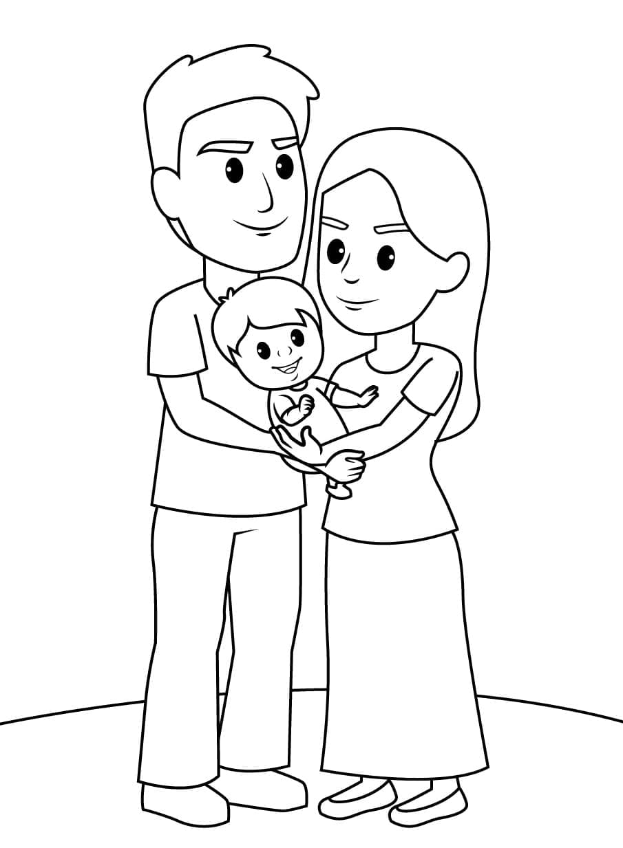 Une Petite Famille coloring page