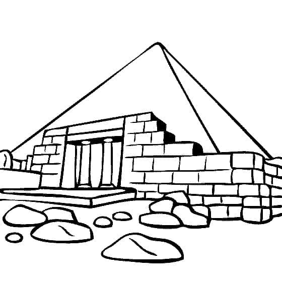 Coloriage Une Pyramide de Gizeh
