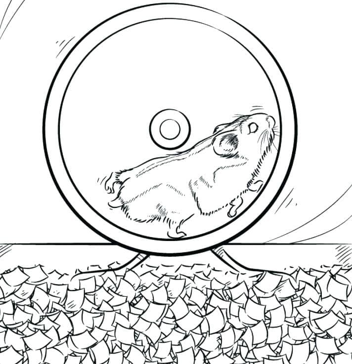 Une Roue de Hamster coloring page