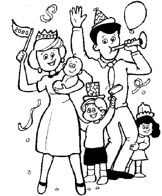 Vacances en Famille coloring page