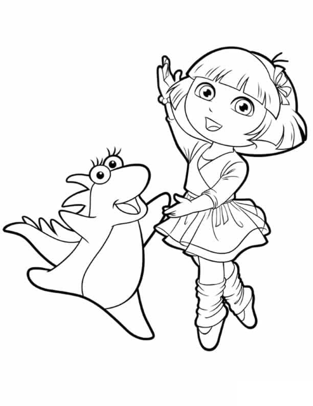 Véra et Dora coloring page