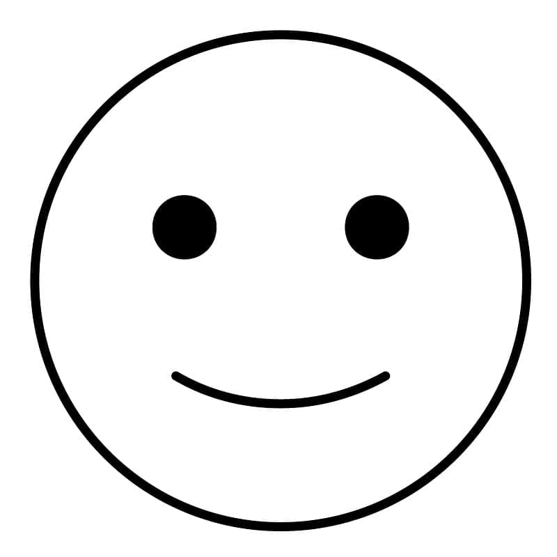 Visage Avec Un Léger Sourire Emoji coloring page