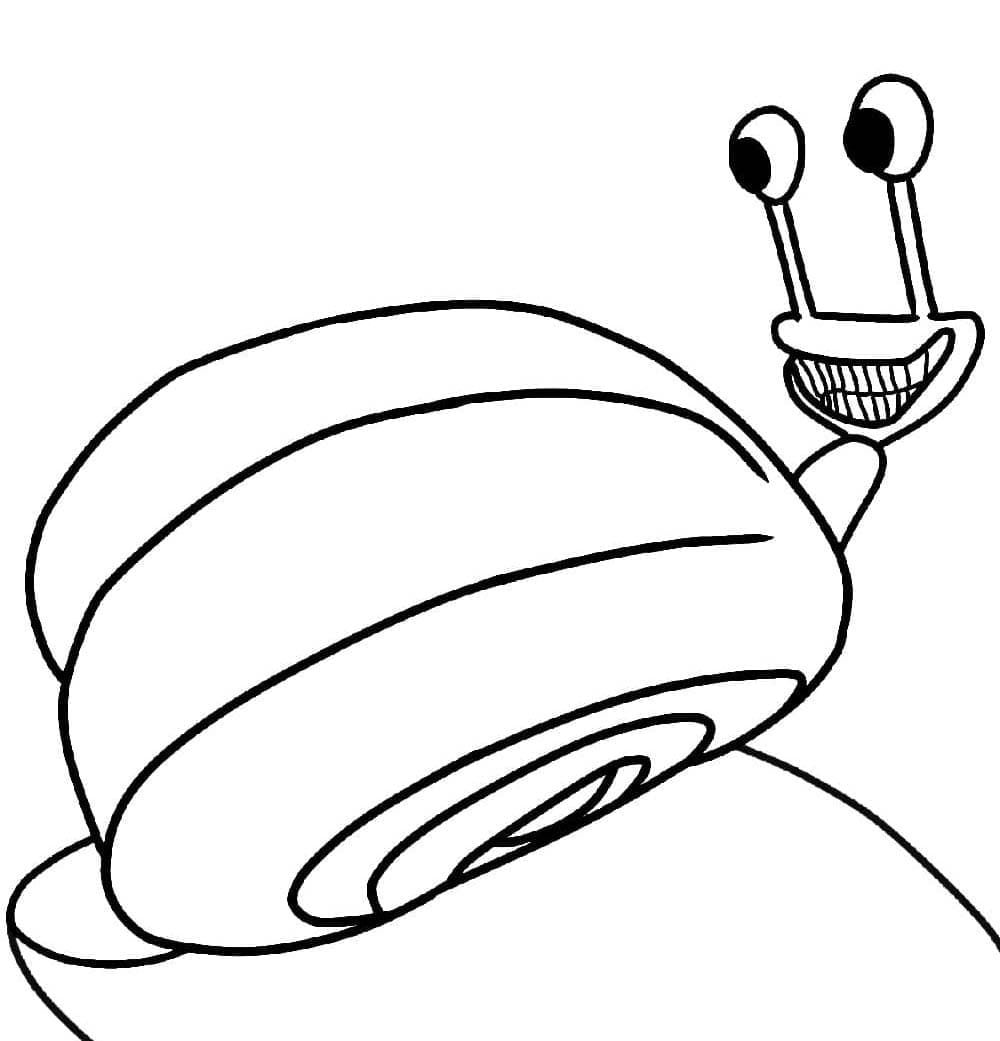 Zephyr Snail de Garten of Banban coloring page