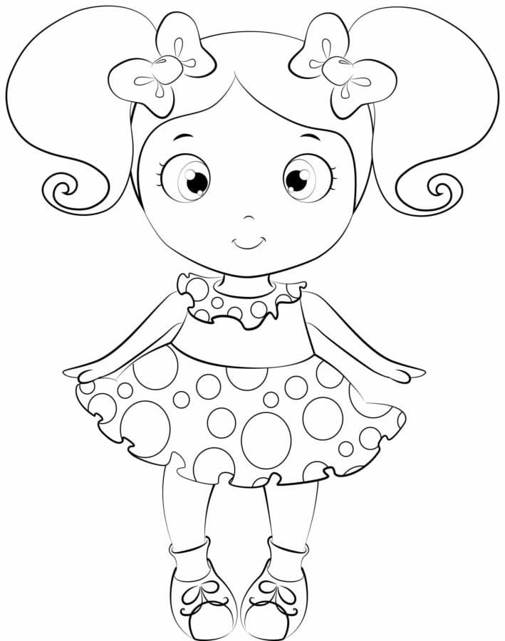 Adorable Petite Fille coloring page
