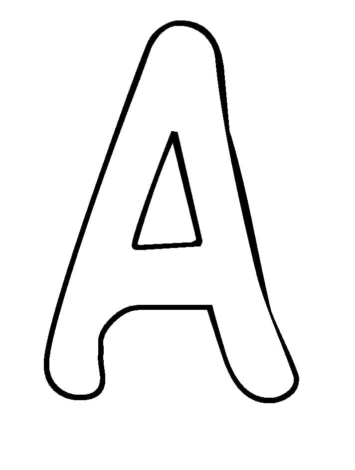 Coloriage Alphabet Lettre A - télécharger et imprimer gratuit sur