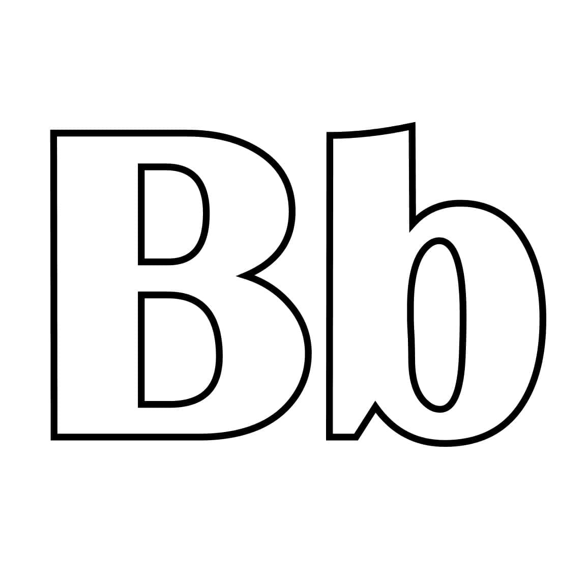 Coloriage Alphabet Lettre B - télécharger et imprimer gratuit sur