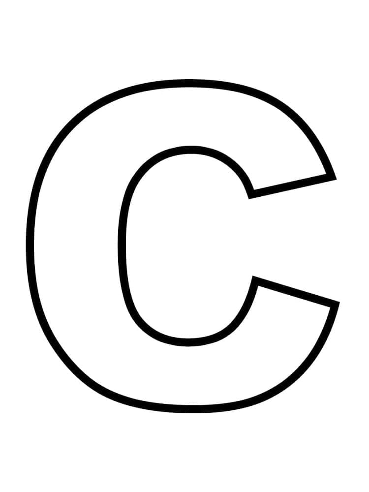 Coloriage Alphabet Lettre C - télécharger et imprimer gratuit sur