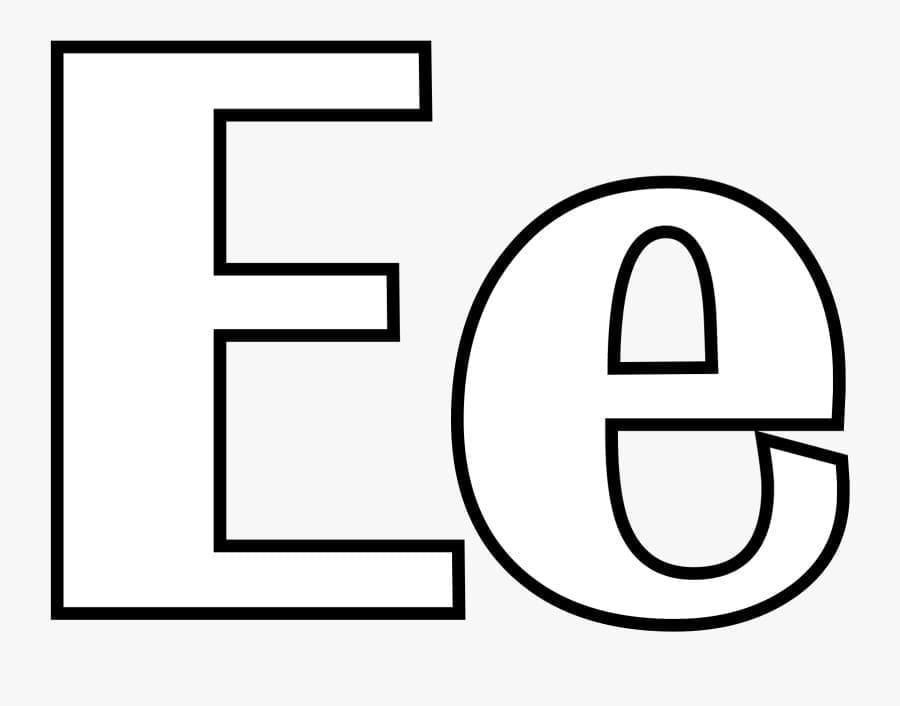 Coloriage Lettre E