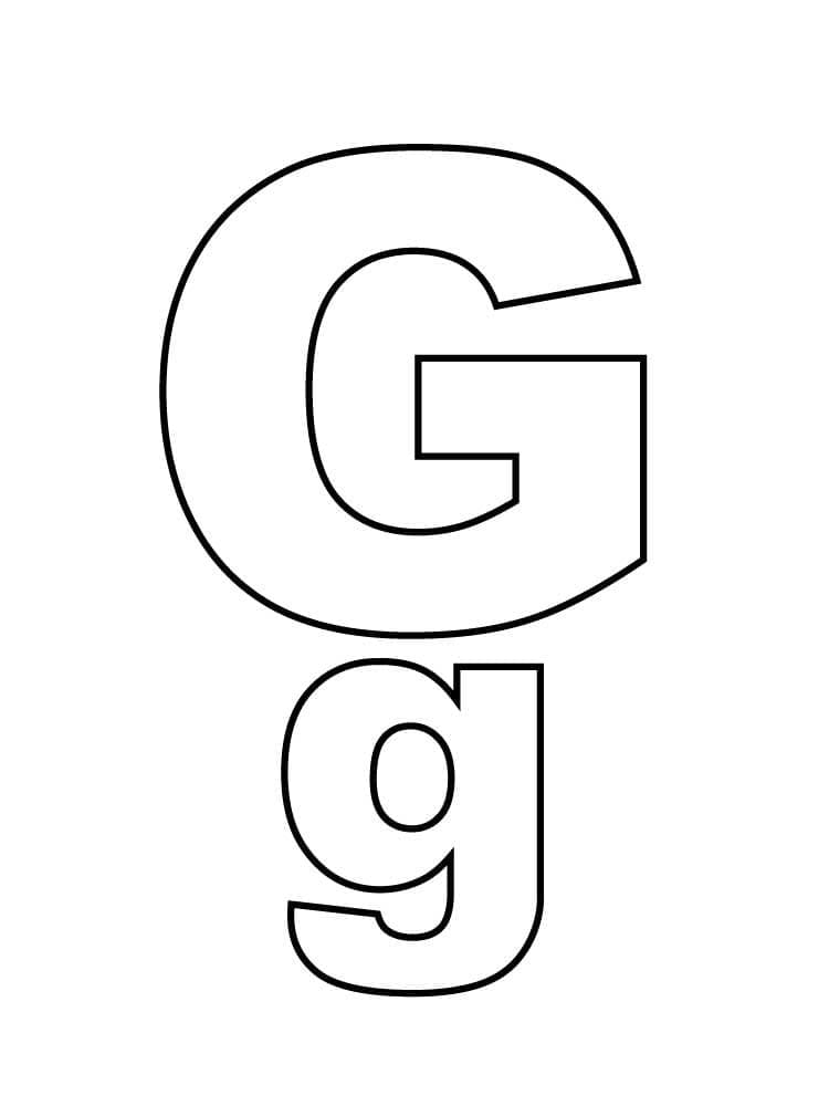 Coloriage Alphabet Lettre G