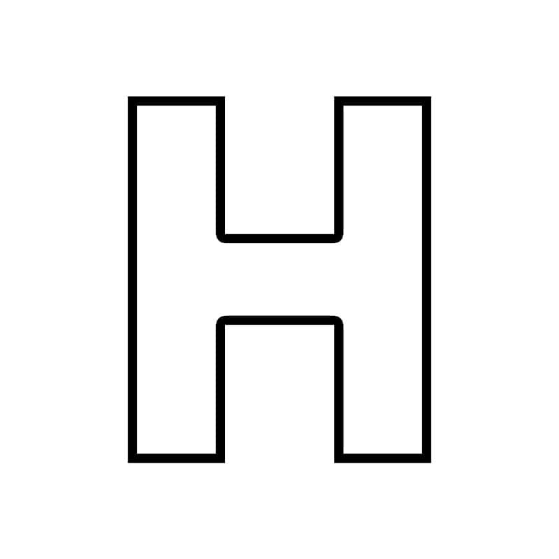 Alphabet Lettre H coloring page