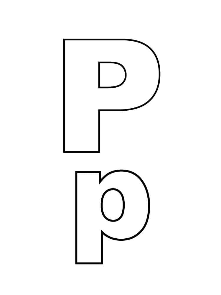 Coloriage Alphabet Lettre P