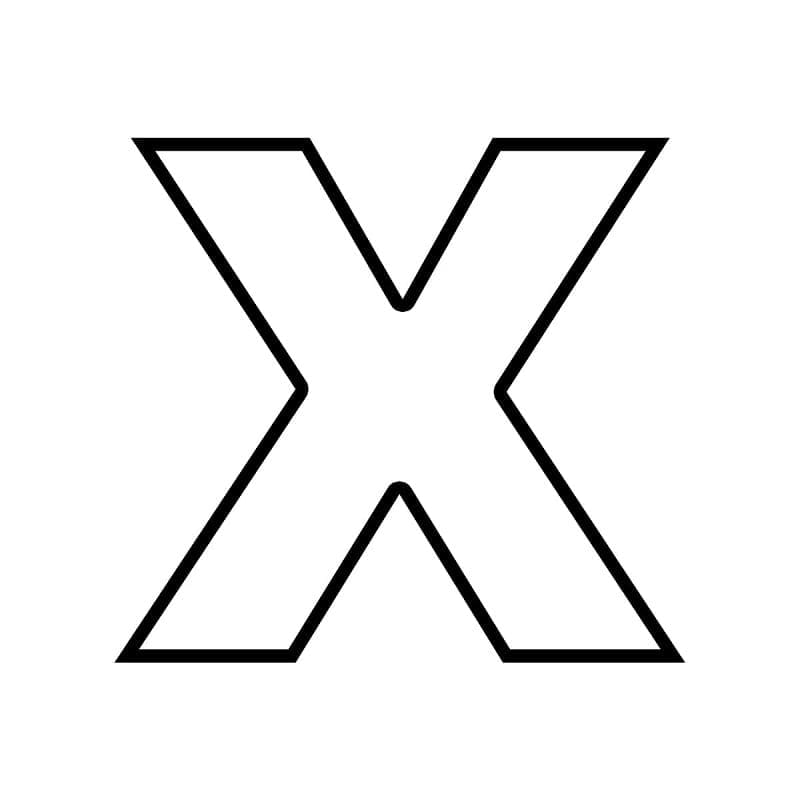 Coloriage Alphabet Lettre X
