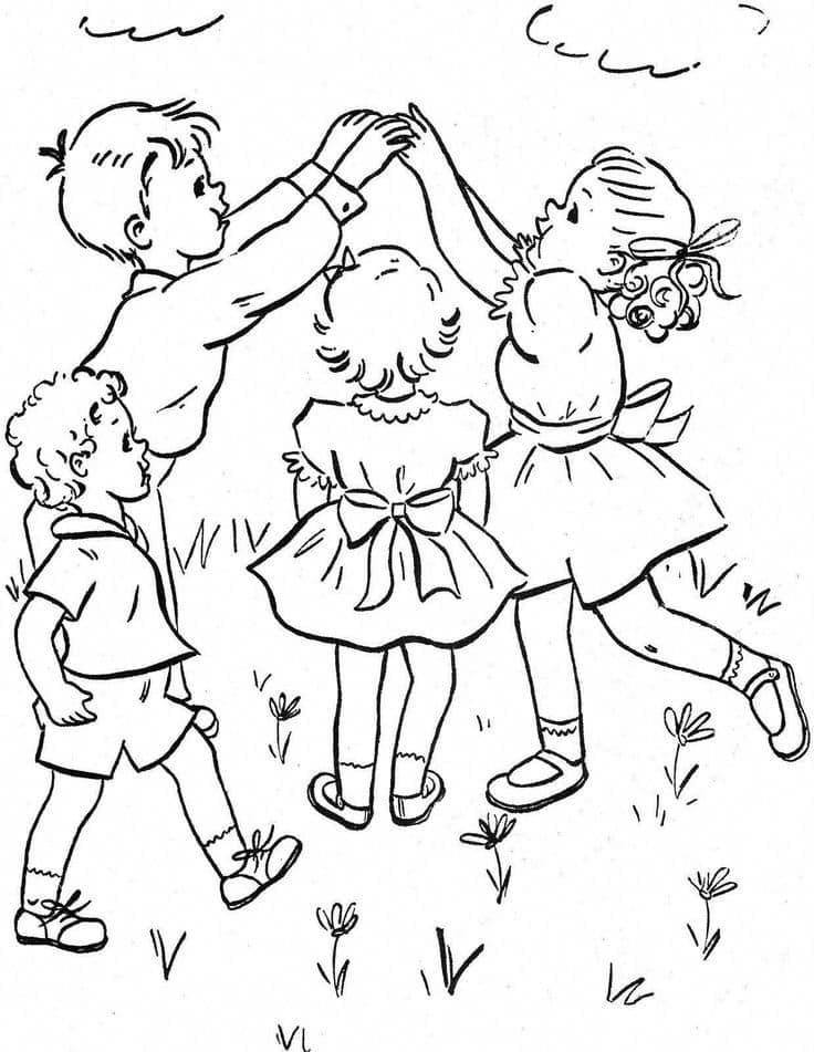 Amitié Pour Enfants coloring page