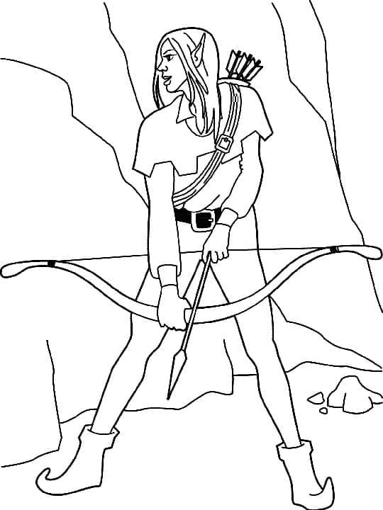 Archer Elfe coloring page