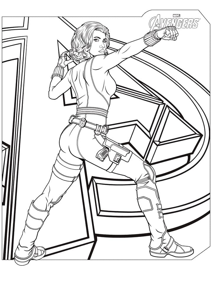 Avengers Black Widow coloring page