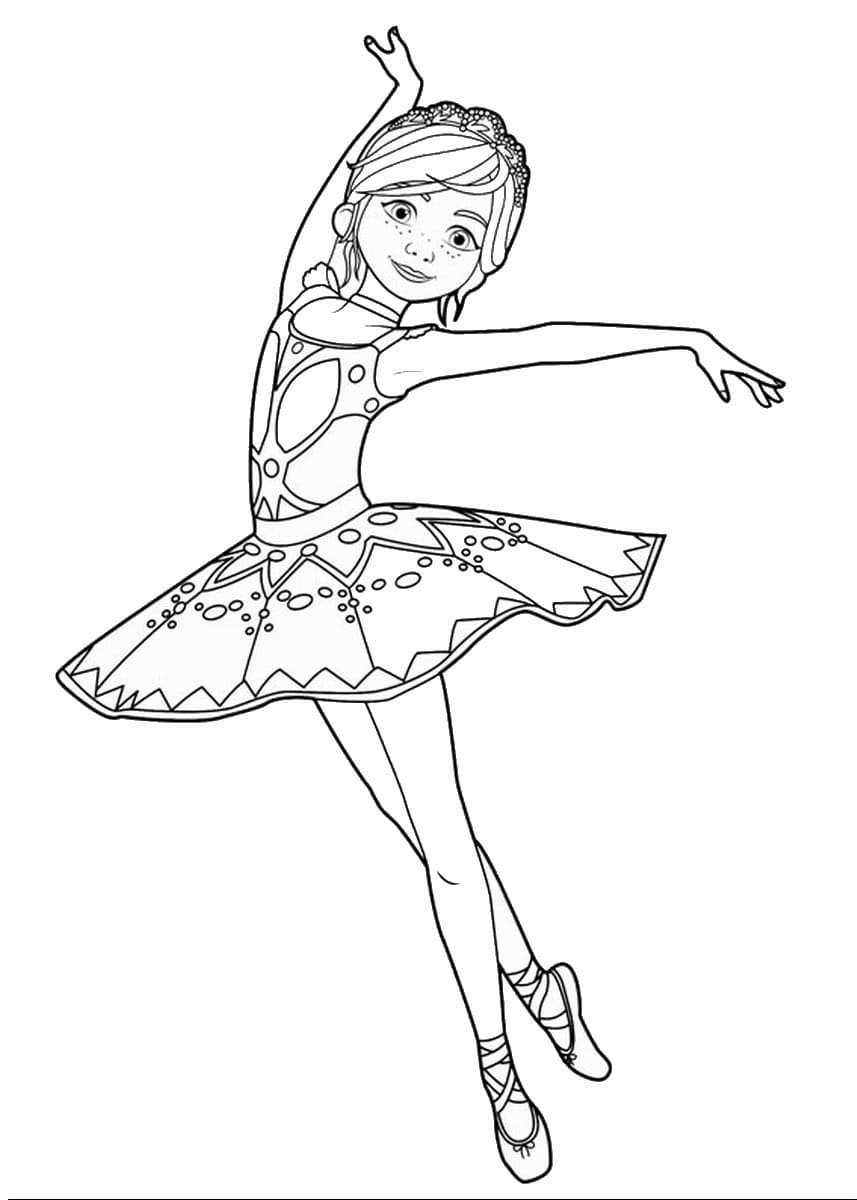 Ballerina Félicie coloring page