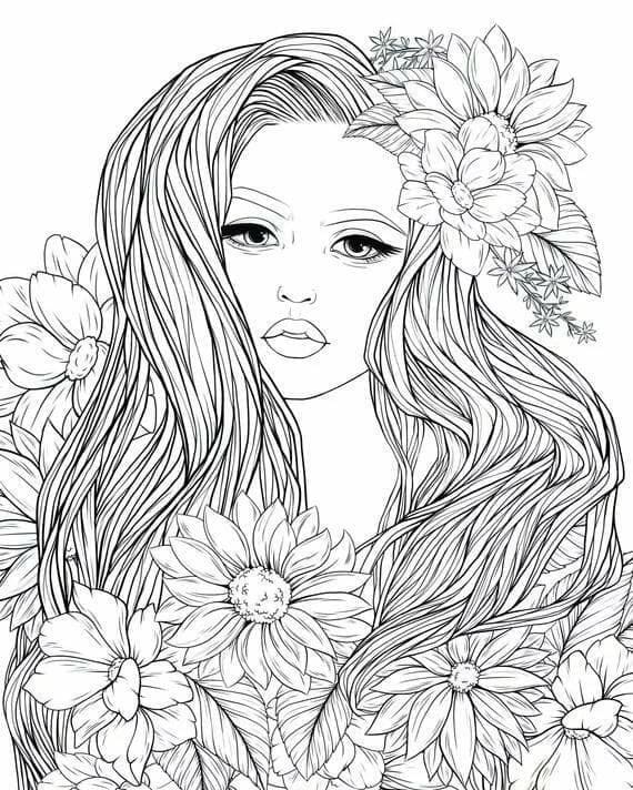 Belle Adolescente coloring page