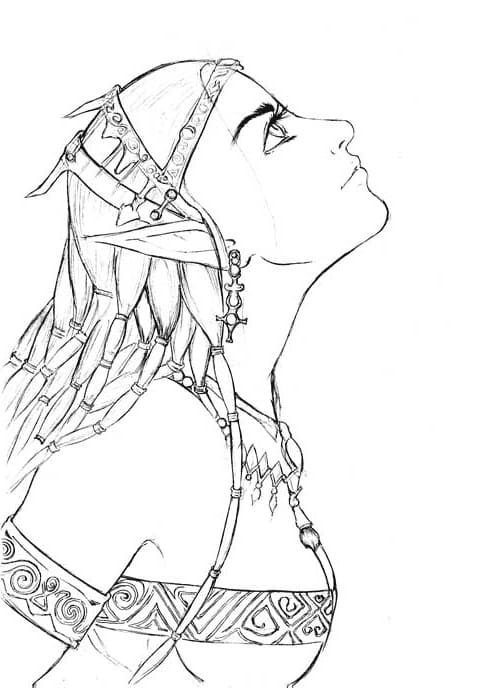 Belle Elfe coloring page