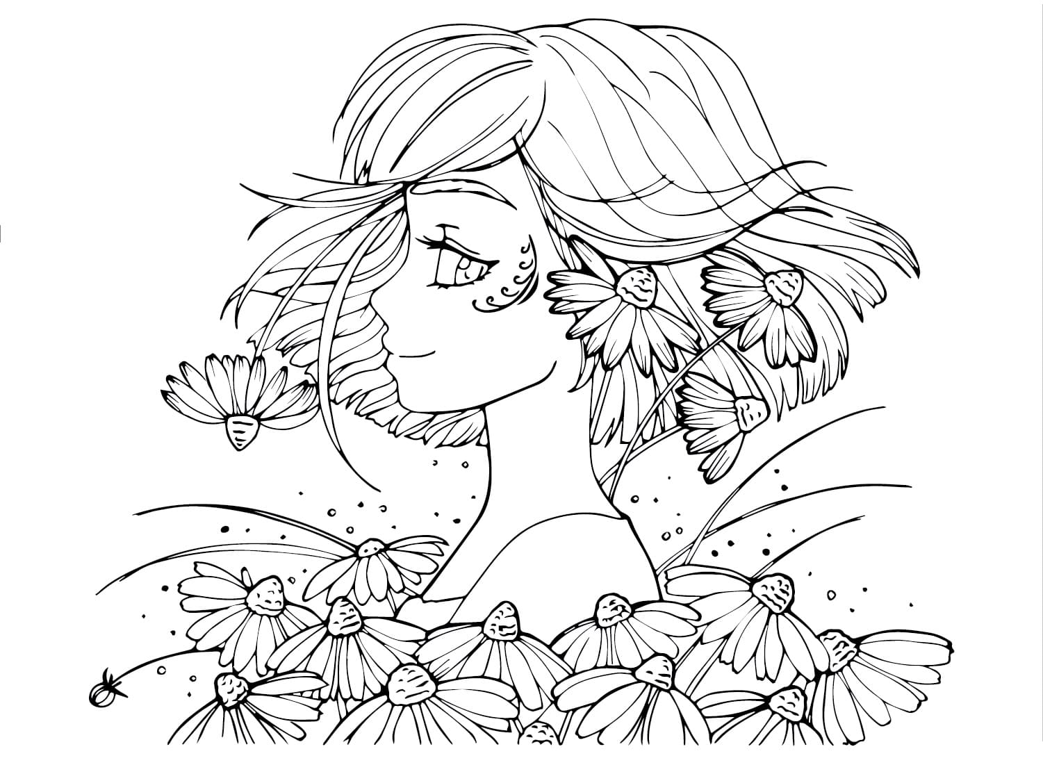 Belle Fille Ado coloring page