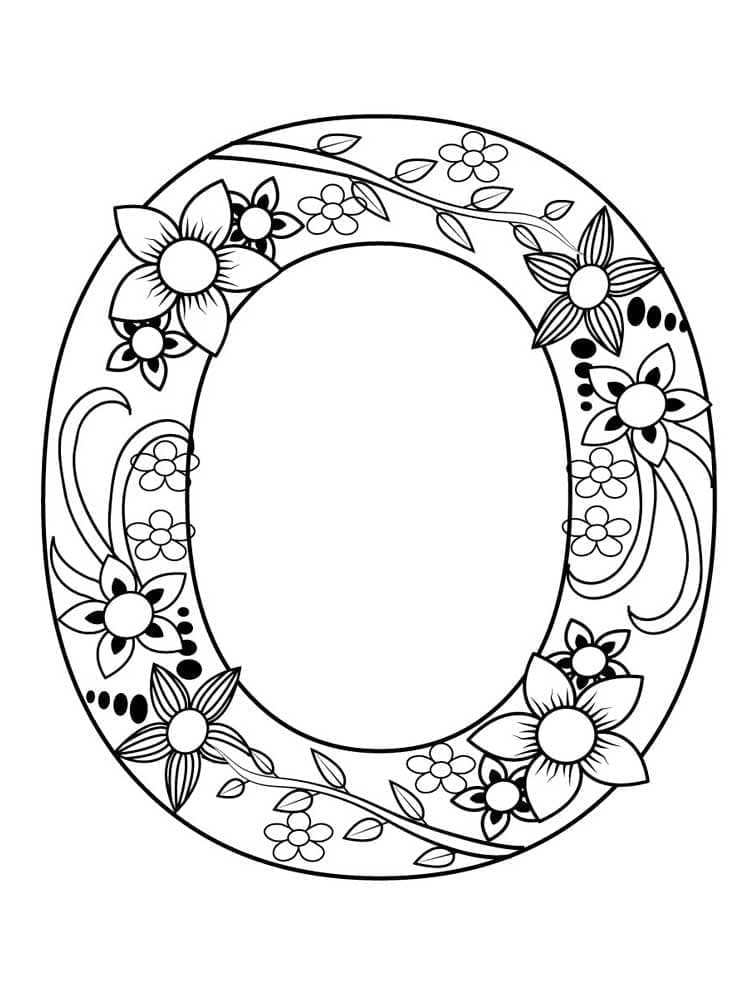 Belle Lettre O coloring page