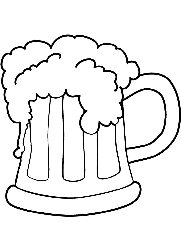 Bière de la Saint-Patrick coloring page