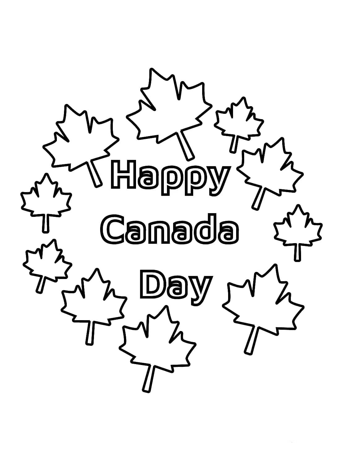 Bonne Fête du Canada coloring page