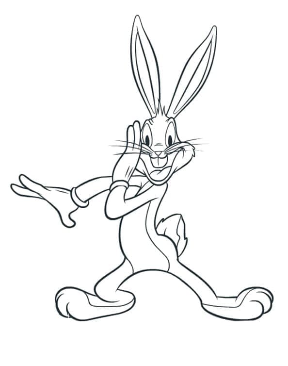 Coloriage Bugs Bunny dans Looney Tunes