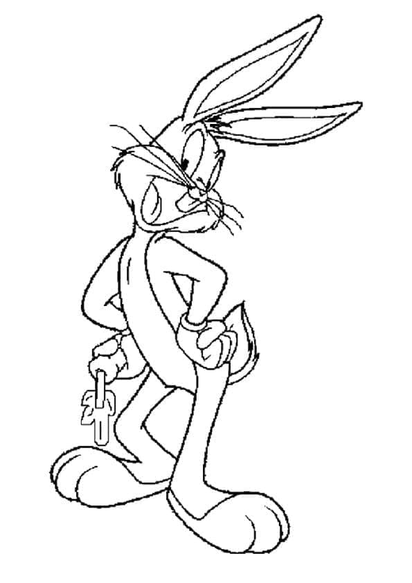 Bugs Bunny Heureux coloring page