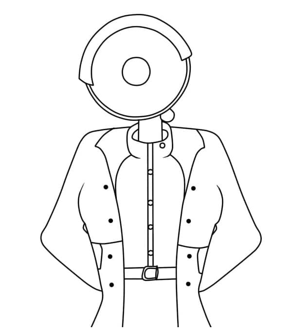 Camerawoman Skibidi Toilet coloring page