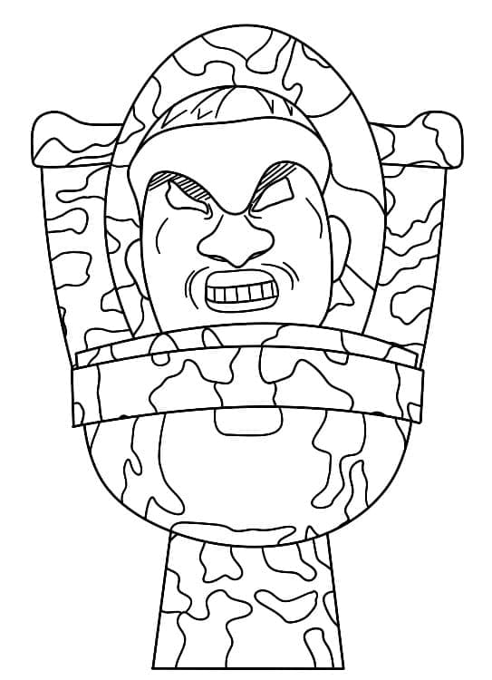 Camouflage de Skibidi Toilet coloring page