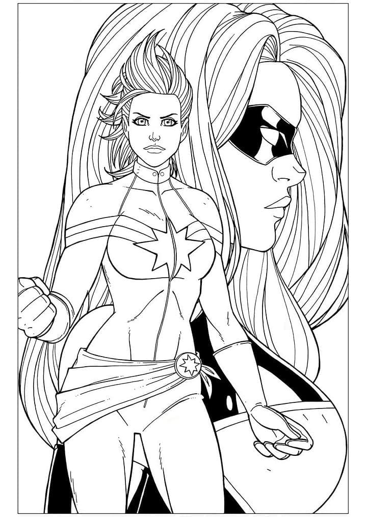 Capitaine Marvel coloring page