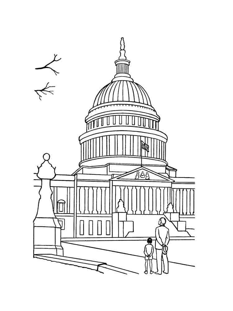 Capitole des États-Unis coloring page