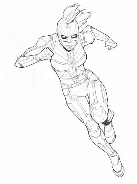 Captain Marvel de Marvel coloring page