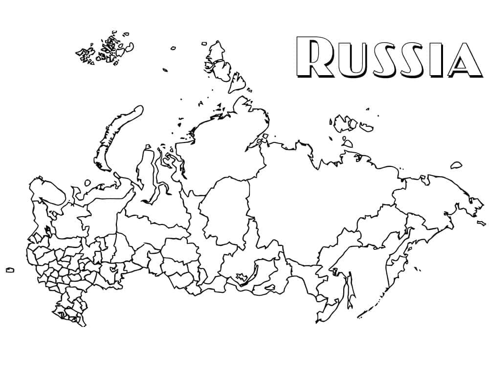 Carte de la Russie coloring page